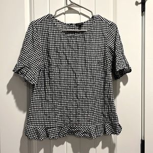 Talbots ruffle sleeve top